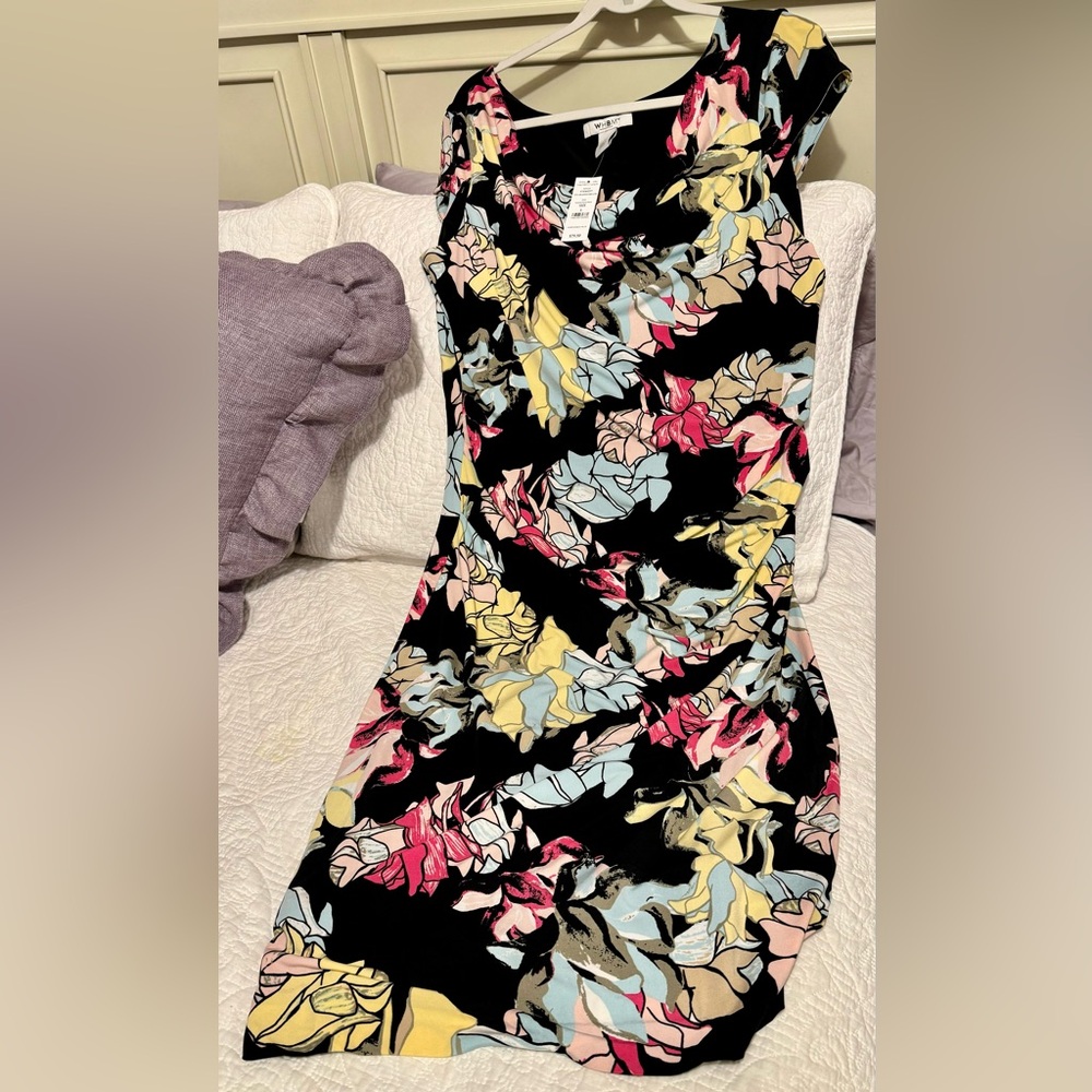 Floral on black dress